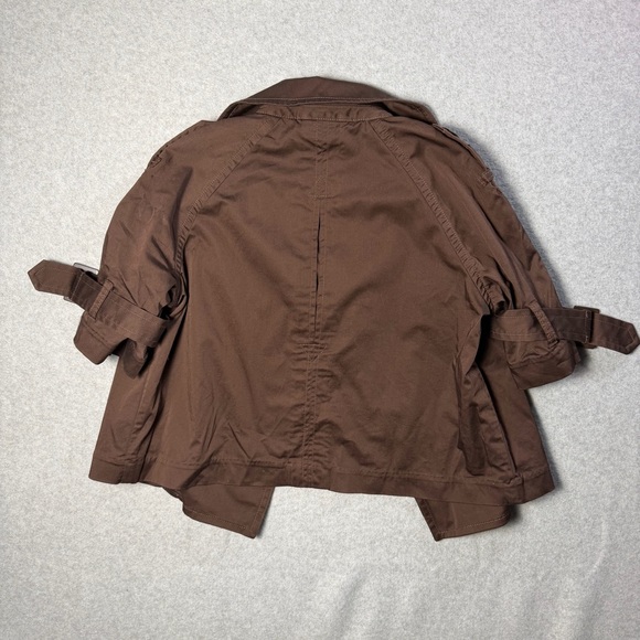 LONDONJEAN Chocolate Brown Trench Coat - Picture 4 of 5